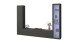 Wohnwand >Benevent< (3-teilig) in Anthrazit matt - 260x180x30 (BxHxT)