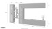Wohnwand >Benevent< (5-teilig) in Anthrazit matt - 320x180x30cm (BxHxT)