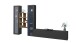 Wohnwand >Benevent< (4-teilig) in Anthrazit matt - 320x180x30 (BxHxT)