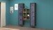 Wohnwand >Benevent< (3-teilig) in Anthrazit matt - 140x180x30 (BxHxT)