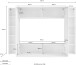Wohnwand >Benevent< (4-teilig) in Anthrazit matt - 260x180x30 (BxHxT)