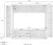Wohnwand >Benevent< (4-teilig) in Anthrazit matt - 260x180x30 (BxHxT)