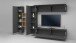 Wohnwand >Benevent< (5-teilig) in Anthrazit matt - 320x180x30 (BxHxT)
