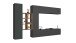 Wohnwand >Benevent< (5-teilig) in Anthrazit matt - 320x180x30 (BxHxT)