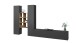 Wohnwand >Benevent< (4-teilig) in Anthrazit matt - 320x180x30 (BxHxT)