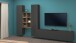 Wohnwand >Benevent< (4-teilig) in Anthrazit matt - 320x180x30 (BxHxT)