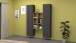 Wohnwand >Benevent< (3-teilig) in Anthrazit matt - 140x180x30 (BxHxT)