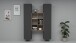 Wohnwand >Benevent< (3-teilig) in Anthrazit matt - 140x180x30 (BxHxT)