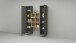 Wohnwand >Benevent< (3-teilig) in Anthrazit matt - 140x180x30 (BxHxT)
