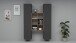 Wohnwand >Benevent< (3-teilig) in Anthrazit matt - 140x180x30 (BxHxT)