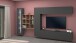 Wohnwand >Benevent< (5-teilig) in Anthrazit matt - 350x180x30 (BxHxT)