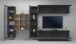 Wohnwand >Benevent< (5-teilig) in Anthrazit matt - 350x180x30 (BxHxT)