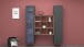 Wohnwand >Benevent< (3-teilig) in Anthrazit matt - 170x180x30 (BxHxT)