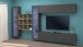 Wohnwand >Benevent< (5-teilig) in Anthrazit matt - 350x180x30 (BxHxT)