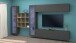 Wohnwand >Benevent< (5-teilig) in Anthrazit matt - 350x180x30 (BxHxT)