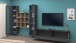 Wohnwand >Benevent< (4-teilig) in Anthrazit matt - 350x180x30 (BxHxT)