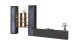 Wohnwand >Benevent< (4-teilig) in Anthrazit matt - 350x180x30 (BxHxT)