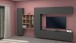 Wohnwand >Benevent< (5-teilig) in Anthrazit matt - 350x180x30 (BxHxT)