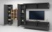 Wohnwand >Benevent< (5-teilig) in Anthrazit matt - 350x180x30 (BxHxT)