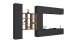 Wohnwand >Benevent< (5-teilig) in Anthrazit matt - 350x180x30 (BxHxT)