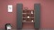 Wohnwand >Benevent< (3-teilig) in Anthrazit matt - 170x180x30 (BxHxT)