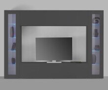 Wohnwand >Benevent< (4-teilig) in Anthrazit matt -...