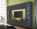Wohnwand >Benevent< (4-teilig) in Anthrazit matt - 260x180x30 (BxHxT)