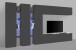 Wohnwand >Benevent< (7-teilig) in Anthrazit matt - 340x180x30 (BxHxT)