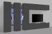 Wohnwand >Benevent< (7-teilig) in Anthrazit matt - 340x180x30 (BxHxT)