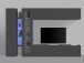 Wohnwand >Benevent< (5-teilig) in Anthrazit matt - 280x180x30 (BxHxT)