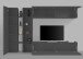 Wohnwand >Benevent< (5-teilig) in Anthrazit matt - 280x180x30 (BxHxT)