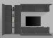 Wohnwand >Benevent< (5-teilig) in Anthrazit matt - 280x180x30 (BxHxT)