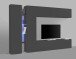 Wohnwand >Benevent< (5-teilig) in Anthrazit matt - 280x180x30 (BxHxT)