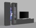 Wohnwand >Benevent< (4-teilig) in Anthrazit matt - 280x180x30 (BxHxT)