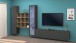 Wohnwand >Benevent< (4-teilig) in Anthrazit matt - 350x180x30 (BxHxT)