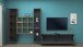 Wohnwand >Benevent< (4-teilig) in Anthrazit matt - 350x180x30 (BxHxT)