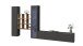 Wohnwand >Benevent< (4-teilig) in Anthrazit matt - 350x180x30 (BxHxT)