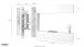 Wohnwand >Benevent< (5-teilig) in Weiß Hochglanz - 320x180x30 (BxHxT)