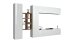 Wohnwand >Benevent< (5-teilig) in Weiß Hochglanz - 320x180x30 (BxHxT)