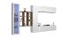 Wohnwand >Benevent< (5-teilig) in Weiß Hochglanz - 350x180x30 (BxHxT)