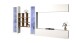 Wohnwand >Benevent< (5-teilig) in Weiß Hochglanz - 350x180x30 (BxHxT)