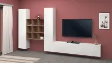 Wohnwand >Benevent< (4-teilig) in Weiß...