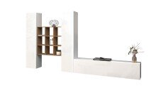 Wohnwand >Benevent< (4-teilig) in Weiß...