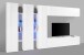 Wohnwand >Benevent< (7-teilig) in Weiß Hochglanz - 340x180x30 (BxHxT)