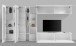 Wohnwand >Benevent< (7-teilig) in Weiß Hochglanz - 340x180x30 (BxHxT)