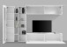 Wohnwand >Benevent< (5-teilig) in Weiß Hochglanz - 280x180x30 (BxHxT)