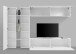 Wohnwand >Benevent< (5-teilig) in Weiß Hochglanz - 280x180x30 (BxHxT)