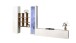 Wohnwand >Benevent< (4-teilig) in Weiß Hochglanz - 350x180x30 (BxHxT)