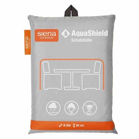 Gartenmöbel-Schutzhülle >AQUASHIELD< in grau - 85x250 (HxD)