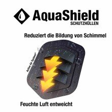 Gartenmöbel-Schutzhülle >AQUASHIELD< in hellgrau, 100% Polyester - 150x165x105cm (BxHxT)
